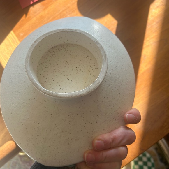 Vintage MCM Starburst Speckled Cleminson California Pottery Pedestal Dish Bowl - Picture 6 of 8